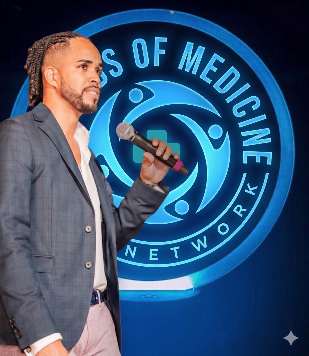 Dr. André Coombs speaking at FOM event